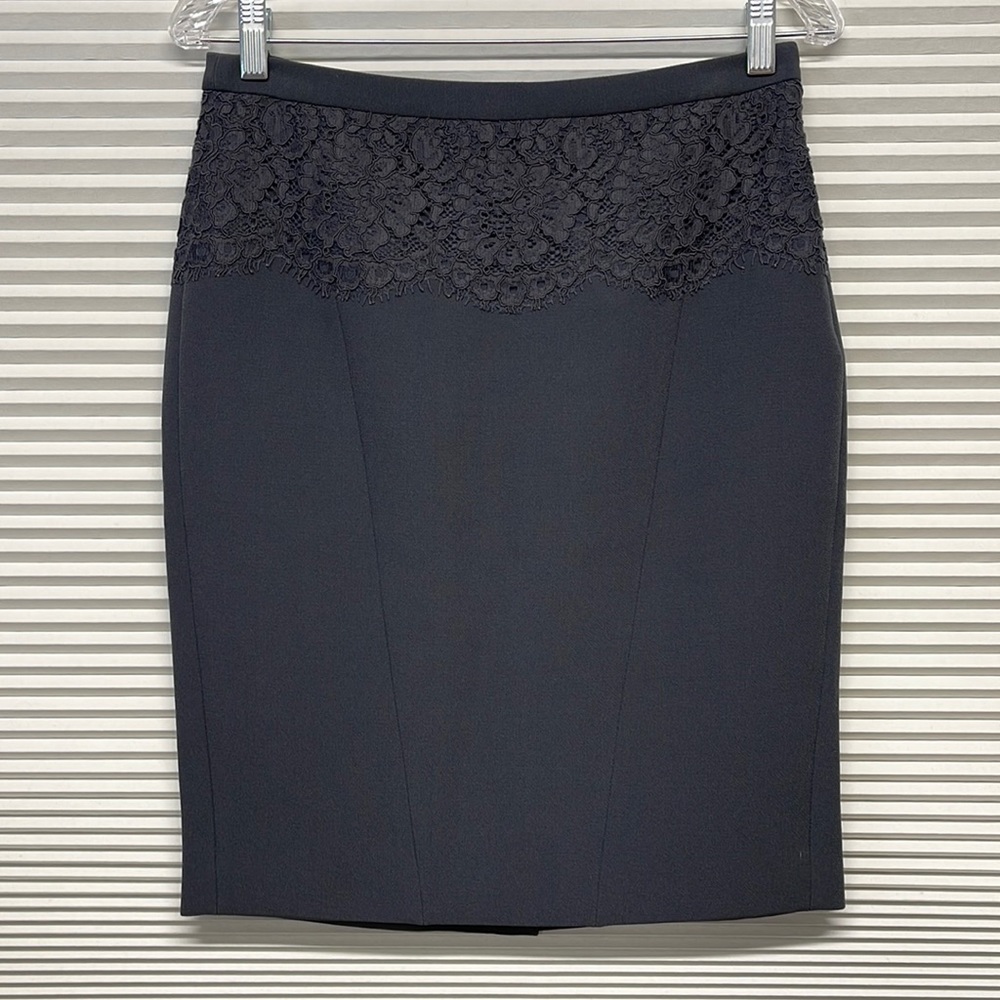 0 // Banana Republic Factory NWT Gray Lace Top Pencil Skirt